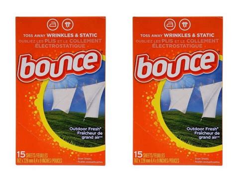 CGT Bounce Outdoor Fresh Dryer Sheets Toss Away Wrinkles Static Softer