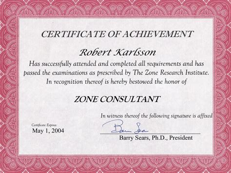 Robert Karlsson - Certifications - The Health Dude