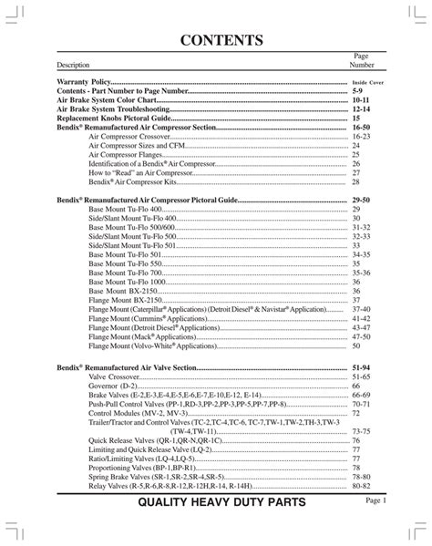 Bendix Valve Chart A Visual Reference Of Charts Chart Master