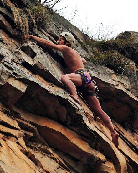 Naked Climber Li Tongxing Scaling Rock Editorial Stock Photo Stock