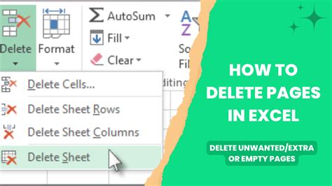 How To Delete Pages In Excel Delete Unwanted Extra Or Empty Pages Earn And Excel