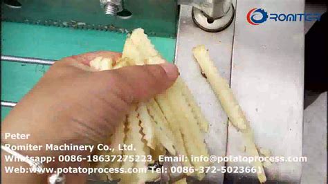 Automatic Crinkle Wave Shape Potato Stick Finger Cutting Machine Youtube