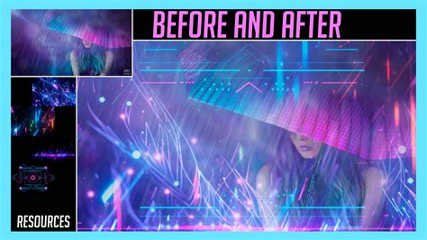 Artstation Photobash 130 Neon Effects Overlays Resource Pack Photos