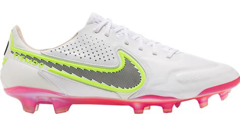 Nike Tiempo Legend 9 Elite FG - White/Bright Crimson/Pink Blast/Black ...