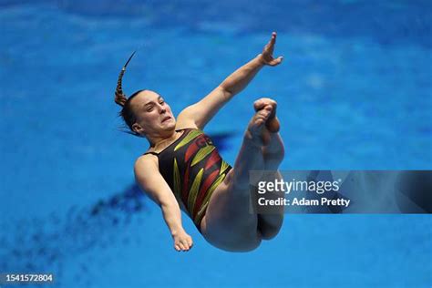 Lena Hentschel Of Team Germany Competes In The Womens 1m Springboard