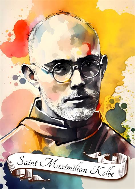 saint maximilian kolbe poster picture metal print paint