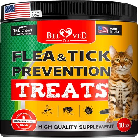 Flea and Tick Prevention Chewable Pills for Cats (Chicken) - Walmart.com