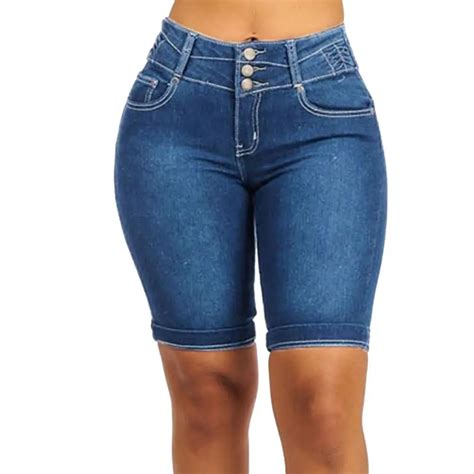 Sexy Fashion Women Ladies Denim Mid Rise Pockets Buttons Fly Short