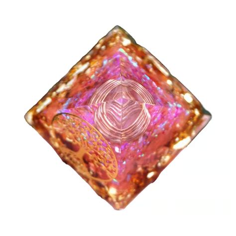 Lovely Pink Rose Quartz Pillar Orgonite Pyramid Orgone Pyramids