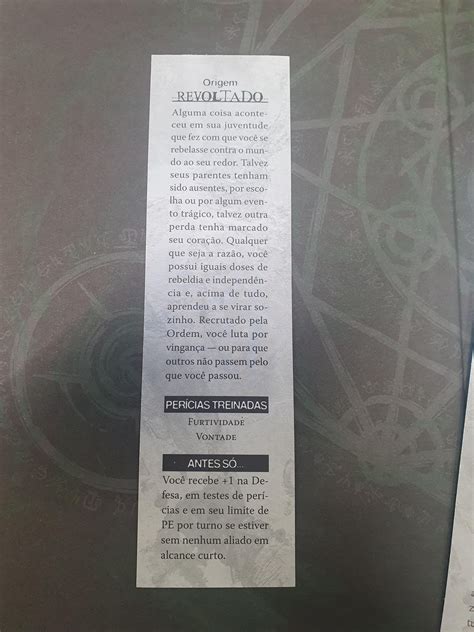 Novas origens da HQ de OSNF! : r/OrdemParanormalRPG