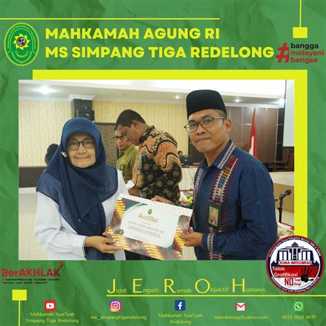 MS Simpang Tiga Redelong Raih 4 Penghargaan Sekaligus Pada Rakor MS