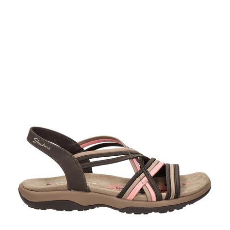 Skechers Reggae Slim Sandalen Bruinroze Wehkamp