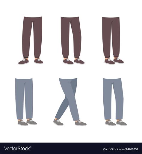 Man Character Constructor Legs Lower Body Part Vector Image