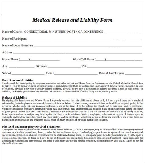 Free 7 General Release Of Liability Form Samples In Ms Word Pdf