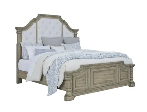 Pulaski Garrison Cove Pc Upholstered Bedroom Set In Ancient Scroll By