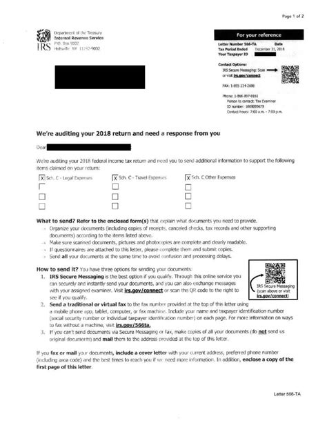 6 Irs Audit Letter Sample