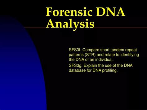 Ppt Forensic Dna Analysis Powerpoint Presentation Free Download Id6151620