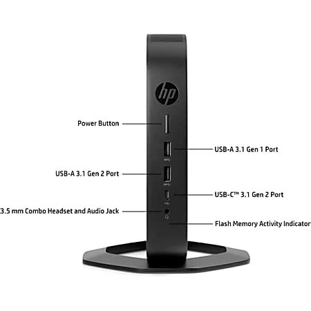 HP T640 Thin Client AMD Ryzen R1505G Dual Core 2 Core 2 40 GHz TAA