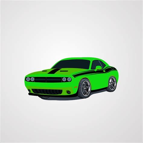 Premium Vector Dodge Challenger Car Editable Vector