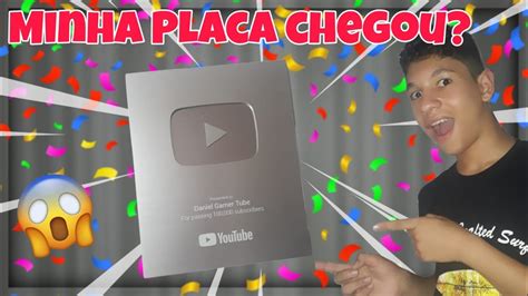 Minha Placa De 100 Mil Chegou😱🎉 Youtubecreators Youtube