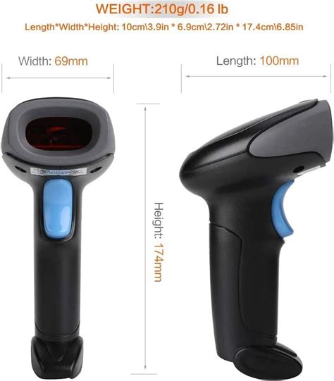 SG Stock LENVII Wireless Barcode Scanner 2D USB Wired QR Code Scanner