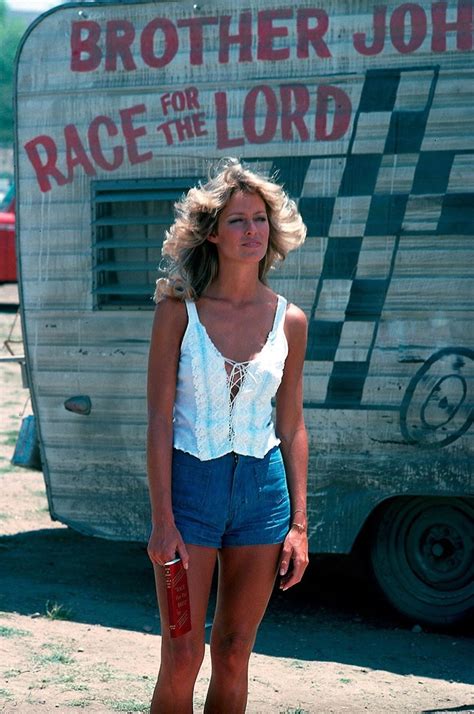 Farrah Fawcett On The Set Of The Six Million Dollar Man 1974