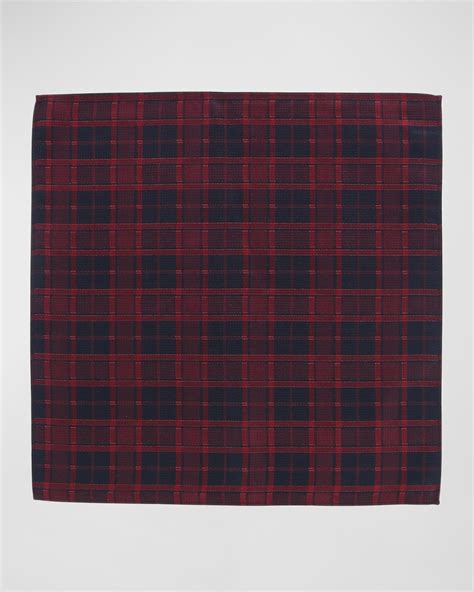 Trafalgar Mens Sutton Solid Silk Pocket Square Neiman Marcus