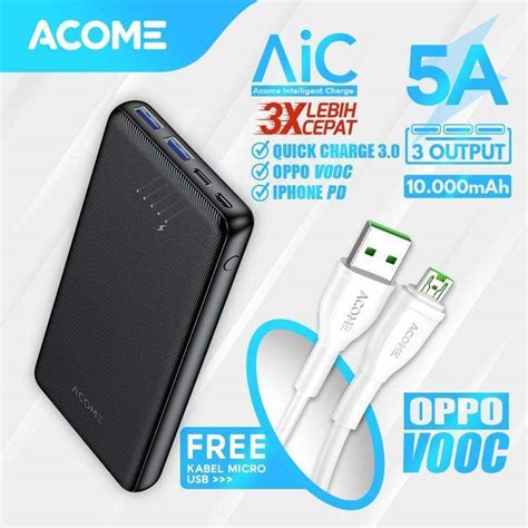 Jual Acome Powerbank Mah Input Output Fast Charging Pd Qc