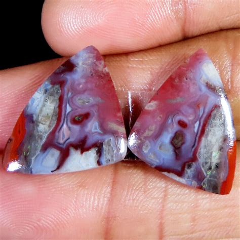 Natural Crazy Lace Matched Pair Cabochon Loose Gemstone Cts