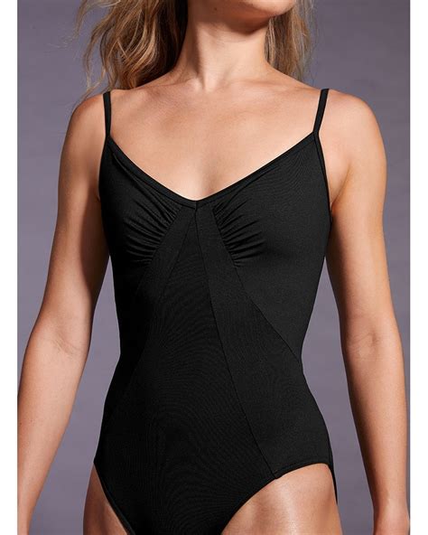 Mirella Black Label Panel Scoop Neck Low Back Camisole Leotard Mb722 Dancewear Centre