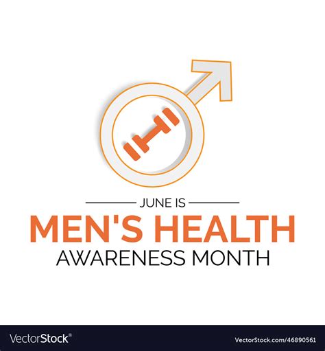 National Mens Health Month In June Royalty Free Vector Image