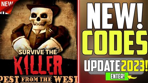 New ALL WORKING CODES FOR SURVIVE THE KILLER IN 2023 ROBLOX SURVIVE