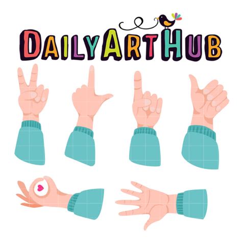 hand sign gesture clip art set daily art hub graphics alphabets svg