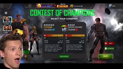 Hyperion Vs Realm Of Legends Winter Soldier Mcoc Youtube