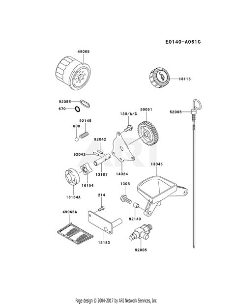 Kawasaki Fd620d Gs13 4 Stroke Engine Fd620d Parts Diagram For Lubrication Equipment