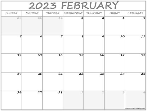 February 2023 Calendar Free Printable Calendars