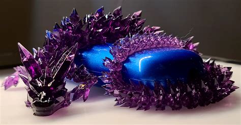 3D printing Crystal Dragon, Articulating Flexi Wiggle Pet, Print in ...