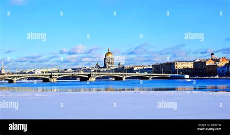 Winter at Neva River Stock Photo - Alamy