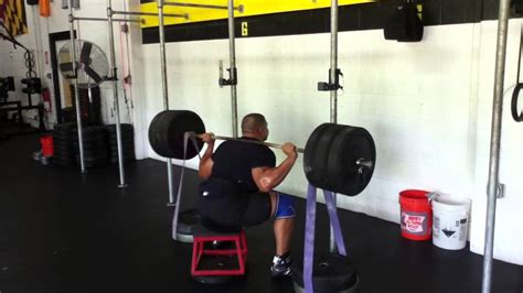 315 Plus Purple Band Box Squat X 6 Reps Youtube