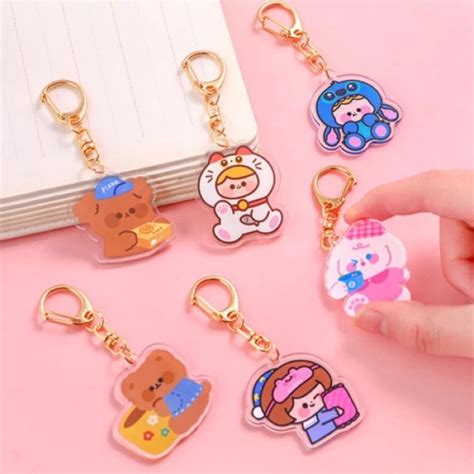 Jual Gantungan Kunci Beruang Lucu Kartun Keychain Bear Bunny Rabbit