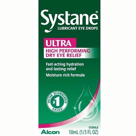 Alcon Systane Ultra Lubricant Eye Drops High Performance 033 Fl Oz