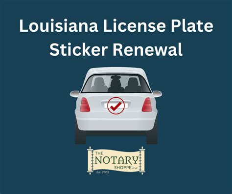 Louisiana License Plate Sticker Renewal What You Need To Know