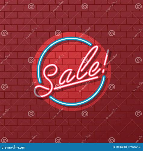 Sale neon sign stock vector. Illustration of sell, neon - 110432098