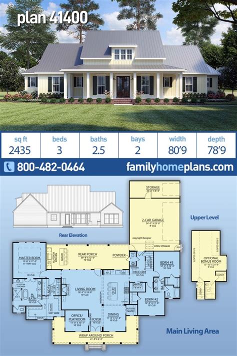 Popular Modern Farmhouse Plan With Wraparound Porch