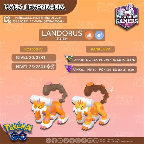 Infograf A Hora Legendaria Landorus T Tem Paranoias Gamers