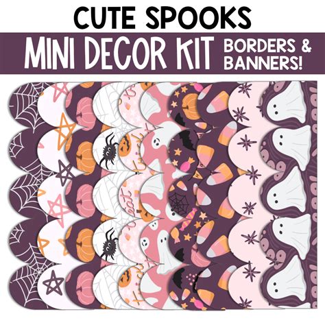 Cute Halloween Mini Decor Kit Cute Spooks Pink Halloween Bulletin