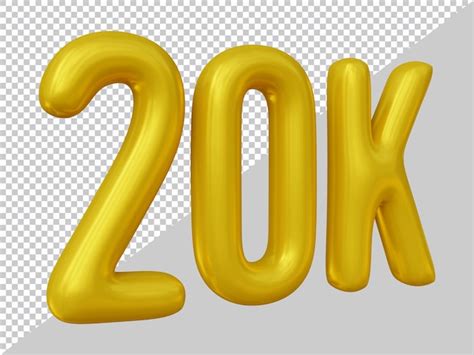 Premium Psd 20k Followers Design In 3d Render