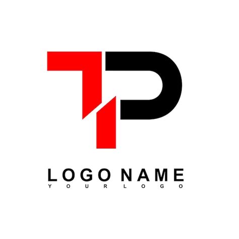 Diseño de logotipo de vector de letra tp Vector Premium