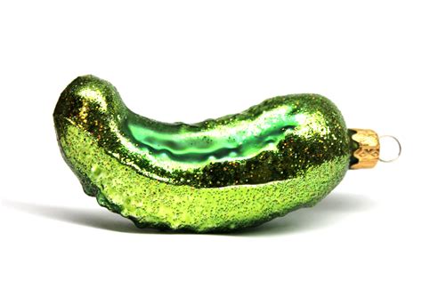 Glass Christmas Pickle Ornament Green Sparkle Pickle Hand Etsy