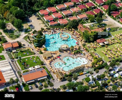 Aerial View Of Piani Di Clodia Camping Campsite With Swimming Pool